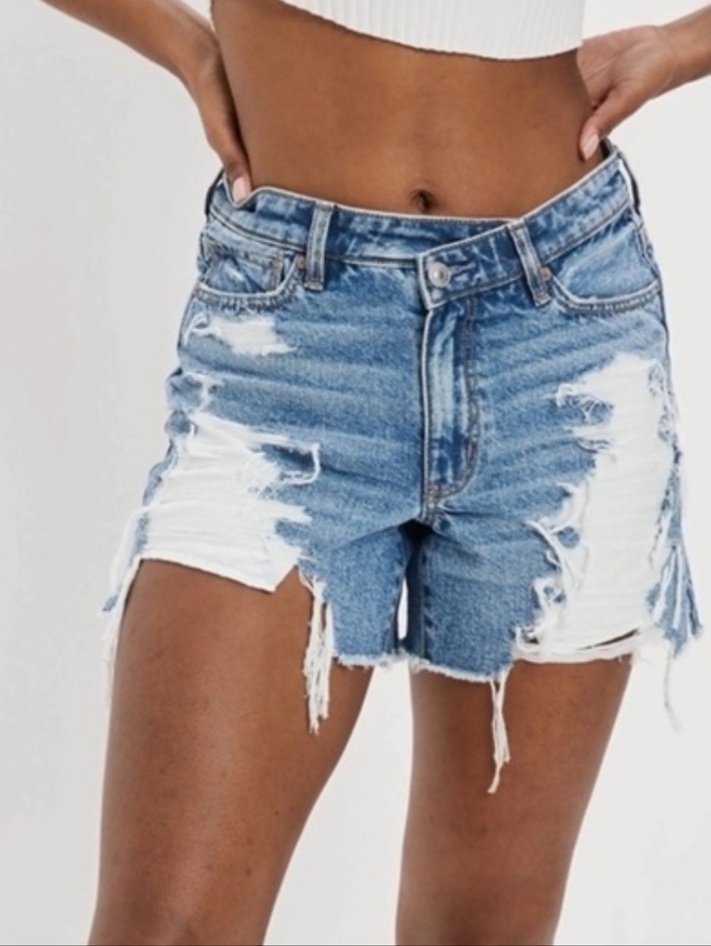 American Eagle Outfitters Highest Rise Baggy Short Denim Jean Shorts Sz 10